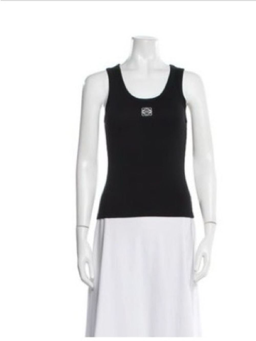 Classic Black Tank Top with Subtle Logo